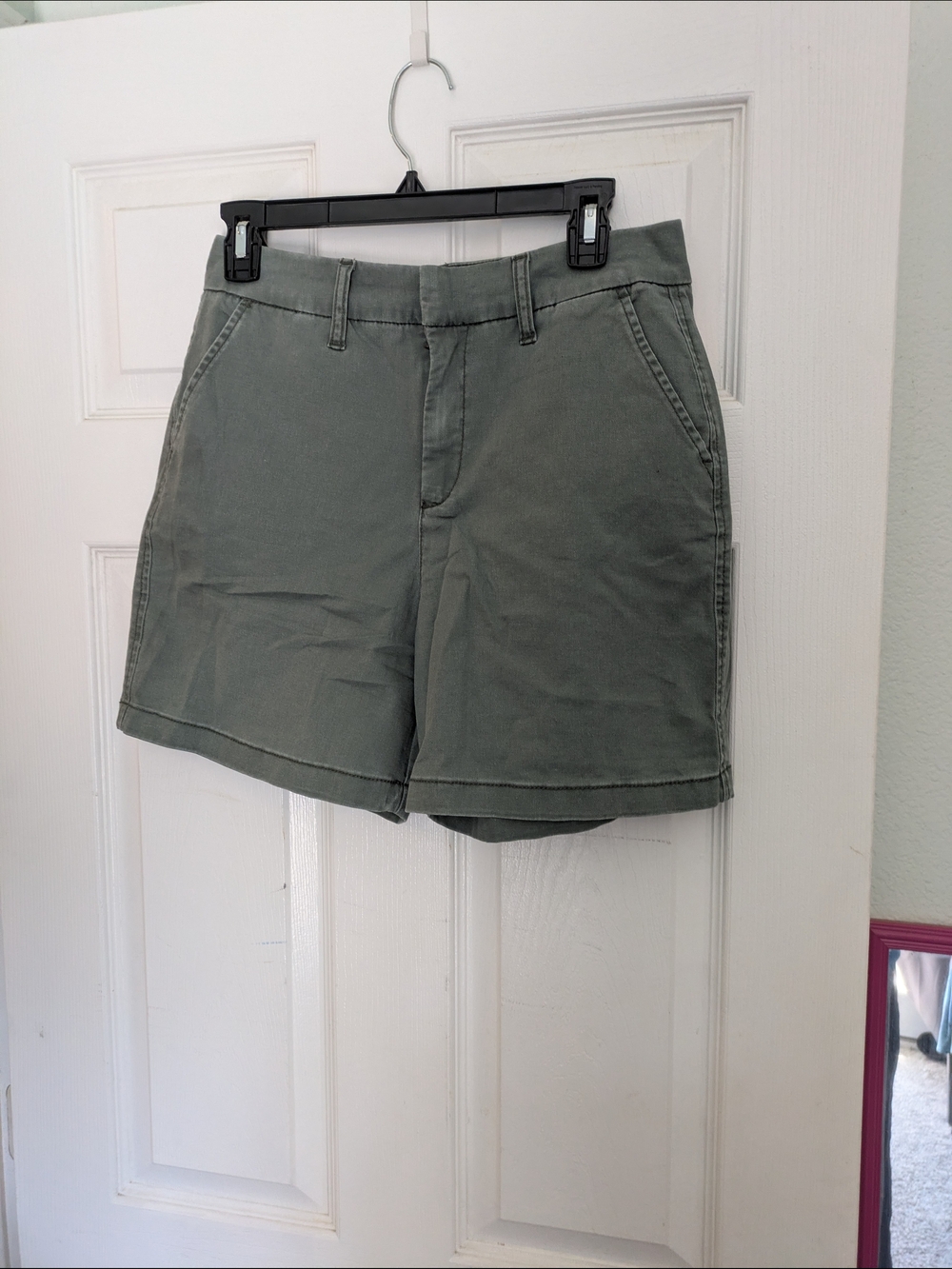 Anne Klein Olive Green High-Rise Shorts